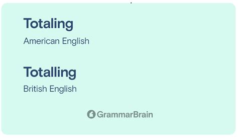 totalling or totaling|is totaling a word.